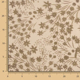 Ausbrenner mit Blumenmuster in Beige-Tönen auf Chiffon - Ribes y Casals