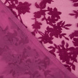 Fuchsiafarbenes Ausbrenner-Blumenmuster auf Chiffon - Ribes y Casals
