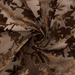 Ausbrenner mit Blumenmuster in Brauntönen auf Chiffon - Ribes y Casals