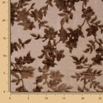Ausbrenner mit Blumenmuster in Brauntönen auf Chiffon - Ribes y Casals
