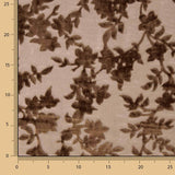 Ausbrenner mit Blumenmuster in Brauntönen auf Chiffon - Ribes y Casals