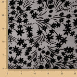 Schwarzes Ausbrenner-Blumenmuster auf Chiffon - Ribes y Casals