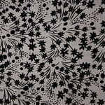 Schwarzes Ausbrenner-Blumenmuster auf Chiffon - Ribes y Casals