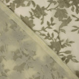 Grünes Ausbrenner-Blumenmuster auf Chiffon - Ribes y Casals