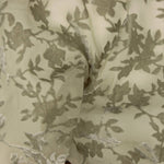 Grünes Ausbrenner-Blumenmuster auf Chiffon - Ribes y Casals
