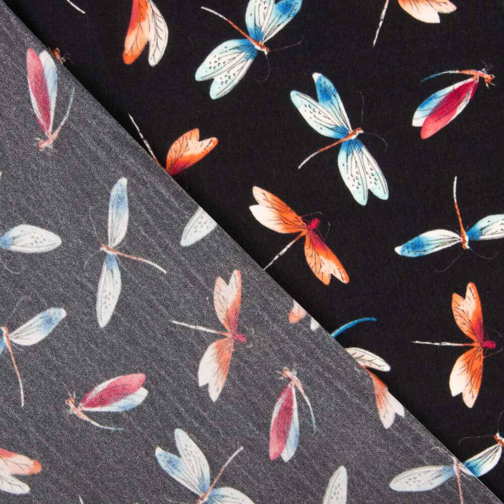 Georgette mit Libellenmuster - Ribes y Casals