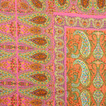 Reststück Viskose-Crêpe mit Paisley-Boho-Muster in Fuchsia – verschiedene Maße x Breite 140 cm - Ribes y Casals