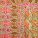 Reststück Viskose-Crêpe mit Paisley-Boho-Muster in Fuchsia – verschiedene Maße x Breite 140 cm - Ribes y Casals