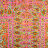 Reststück Viskose-Crêpe mit Paisley-Boho-Muster in Fuchsia – verschiedene Maße x Breite 140 cm - Ribes y Casals