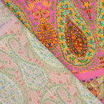 Reststück Viskose-Crêpe mit Paisley-Boho-Muster in Fuchsia – verschiedene Maße x Breite 140 cm - Ribes y Casals