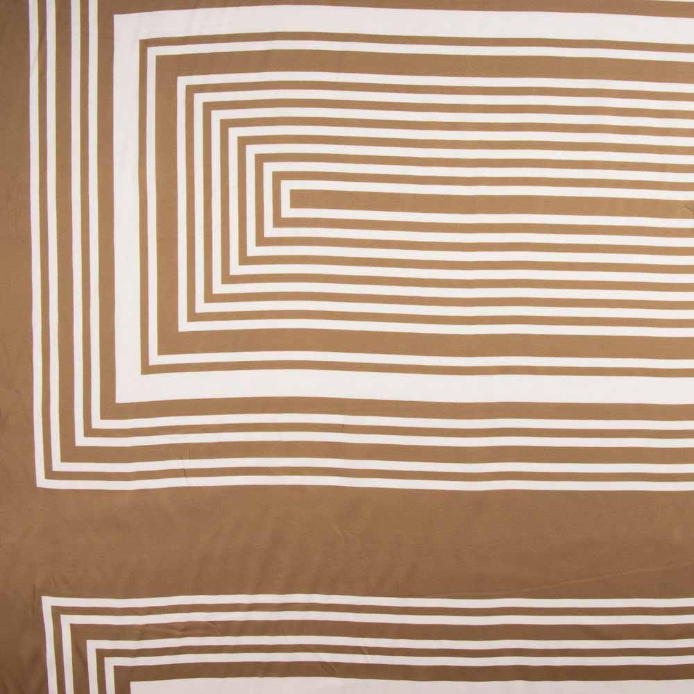 Bedruckter Polyester-Satin in Café Latte - Ribes y Casals