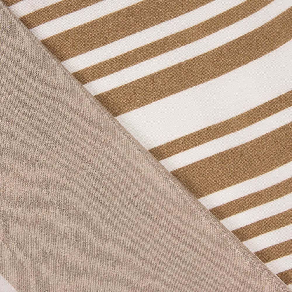 Bedruckter Polyester-Satin in Café Latte - Ribes y Casals