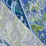 Bedruckte Viskose im Rustik-Stil mit Kaschmir-Muster in Blau und Grün - Ribes y Casals