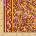 Viskose im Rustikal-Look mit Kaschmir-Muster in Ziegelsteinfarbe - Ribes y Casals