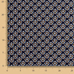 Viskose mit kleinem Blumenmuster in Marineblau - Ribes y Casals