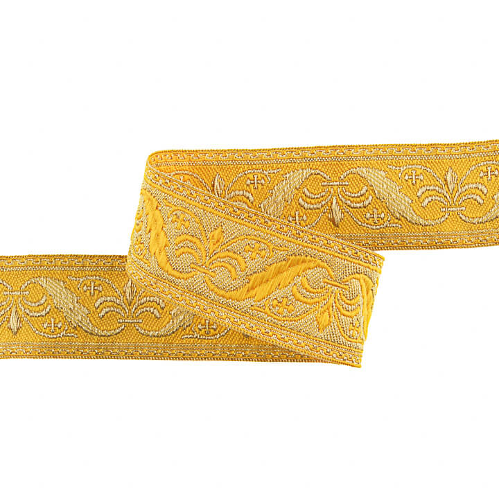 Metallic-Stoff-Borte mit Gold-Finish Ref. 428 – Breite 40 mm - Ribes y Casals