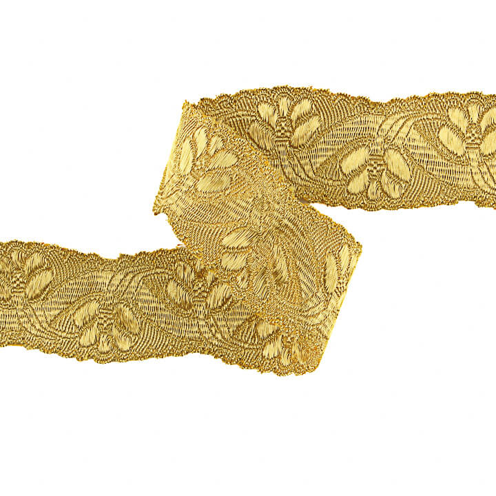 Metallic-Stoff-Borte Gold Ref. 95001 – Breite 40 mm - Ribes y Casals