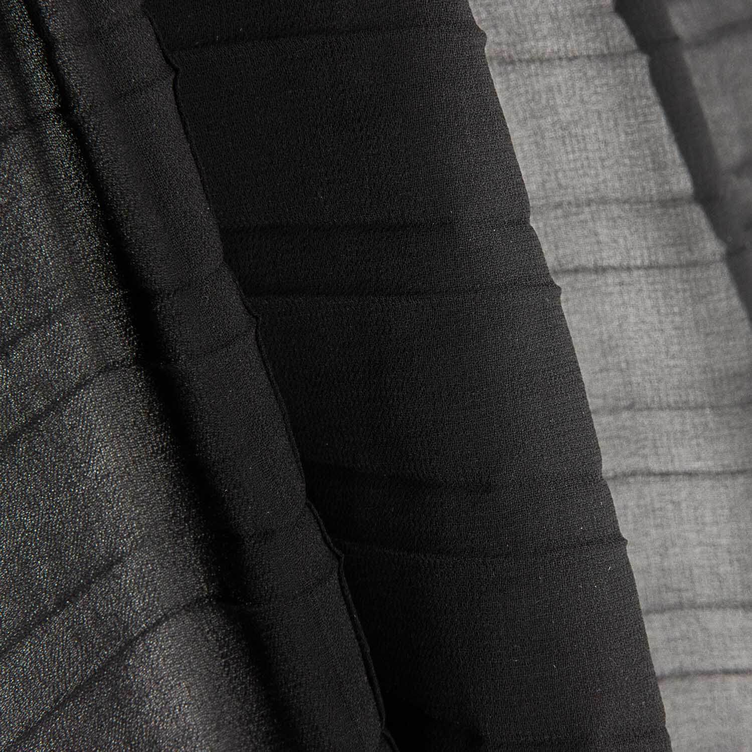 Plissierte Gaze „Soleil“ in Schwarz - Ribes y Casals
