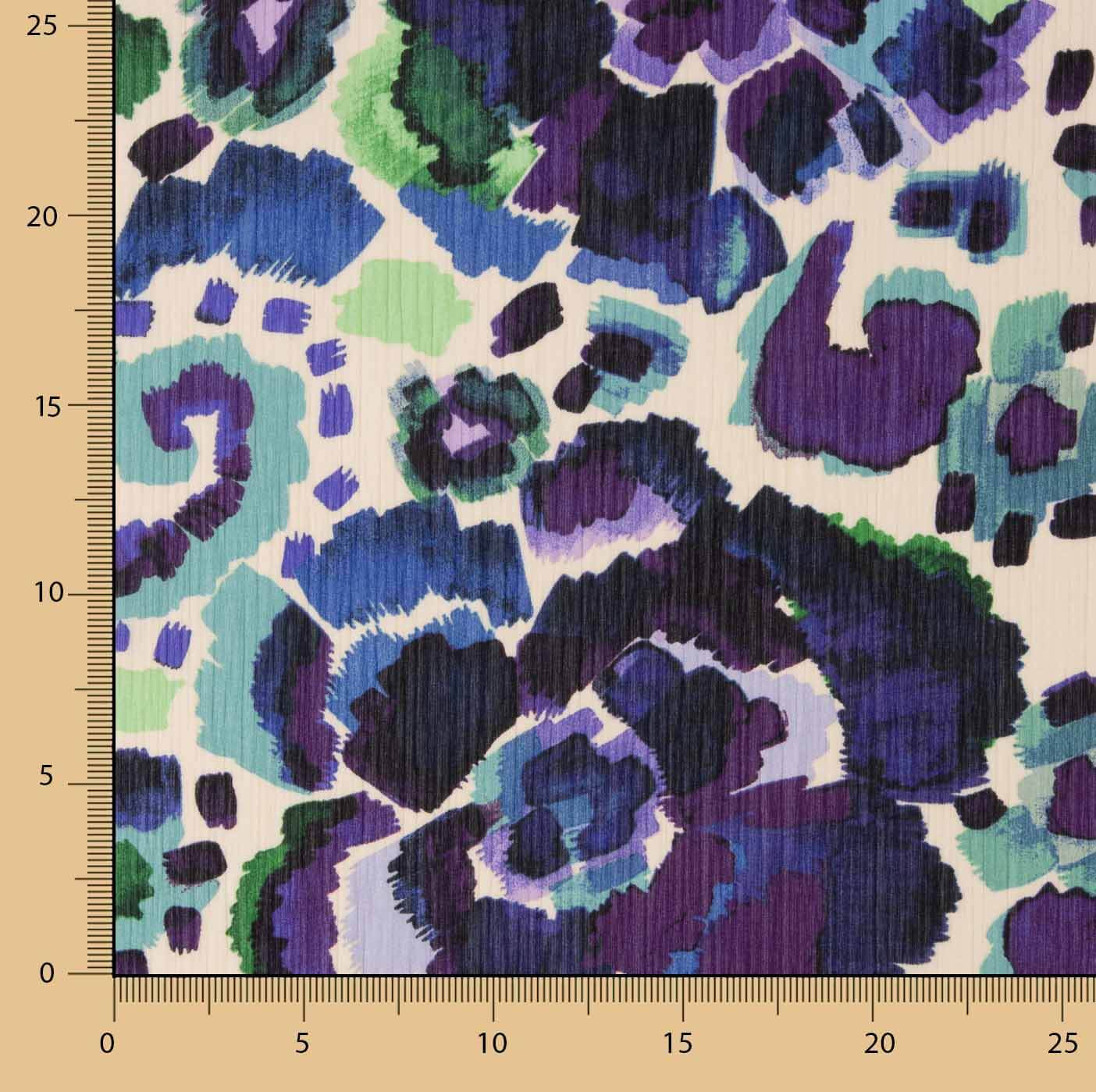 Bedruckte Polyester-Gaze, Aquarell-Violett - Ribes y Casals