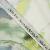 Natürliche Seidengaze Garten Aquarell Grün - Ribes y Casals