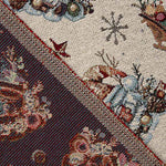 Weihnachts-Gobelin „Geschenke“ auf naturfarbenem Hintergrund mit Lurex - Ribes y Casals