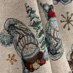 Weihnachts-Gobelin „Geschenke“ auf naturfarbenem Hintergrund mit Lurex - Ribes y Casals
