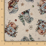 Weihnachts-Gobelin „Geschenke“ auf naturfarbenem Hintergrund mit Lurex - Ribes y Casals