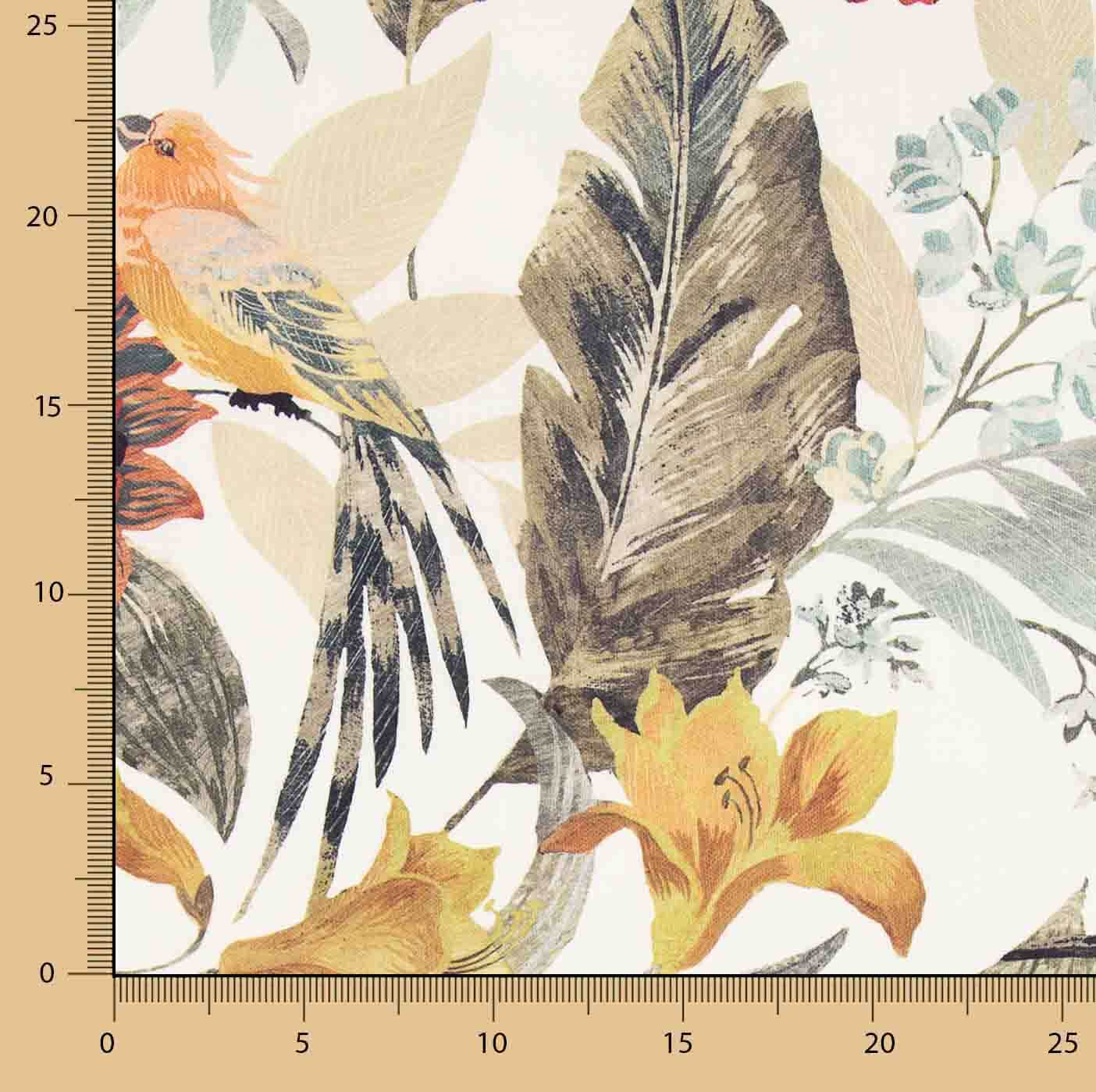 Canvas mit Leinenstoff-Optik „Tropenmuster“, mehrfarbig - Ribes y Casals