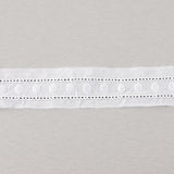 Weißer bestickter Batist-Streifen, Modell 11701 – 30 mm - Ribes y Casals