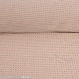 Elastischer Stoff mit silbernen, irisierenden Strasssteinen in Rosa, Nude-Optik - Ribes y Casals