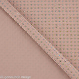 Elastischer Stoff mit silbernen, irisierenden Strasssteinen in Rosa, Nude-Optik - Ribes y Casals