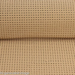 Elastischer Stoff mit goldfarbenen, schillernden Strasssteinen in Camel - Ribes y Casals