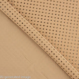 Elastischer Stoff mit goldfarbenen, schillernden Strasssteinen in Camel - Ribes y Casals