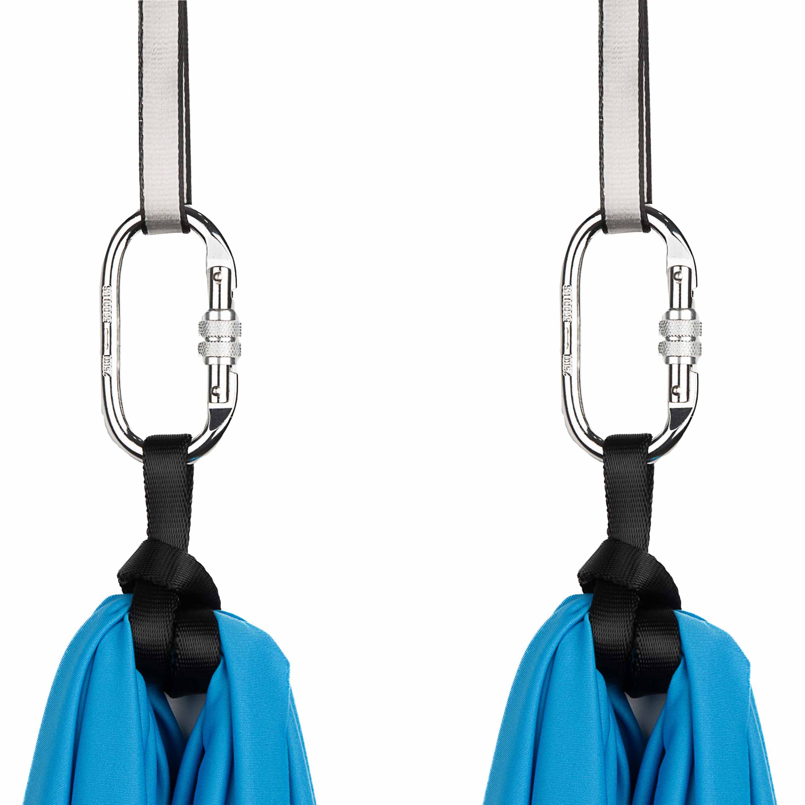 Aerial Yoga Rigging Doppelpack: 2 Karabinerhaken + 2 Extender + 2 Schlingen - Ribes y Casals