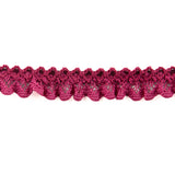 Bordüre aus Spitze, bordeauxrot, 15 mm - Ribes y Casals