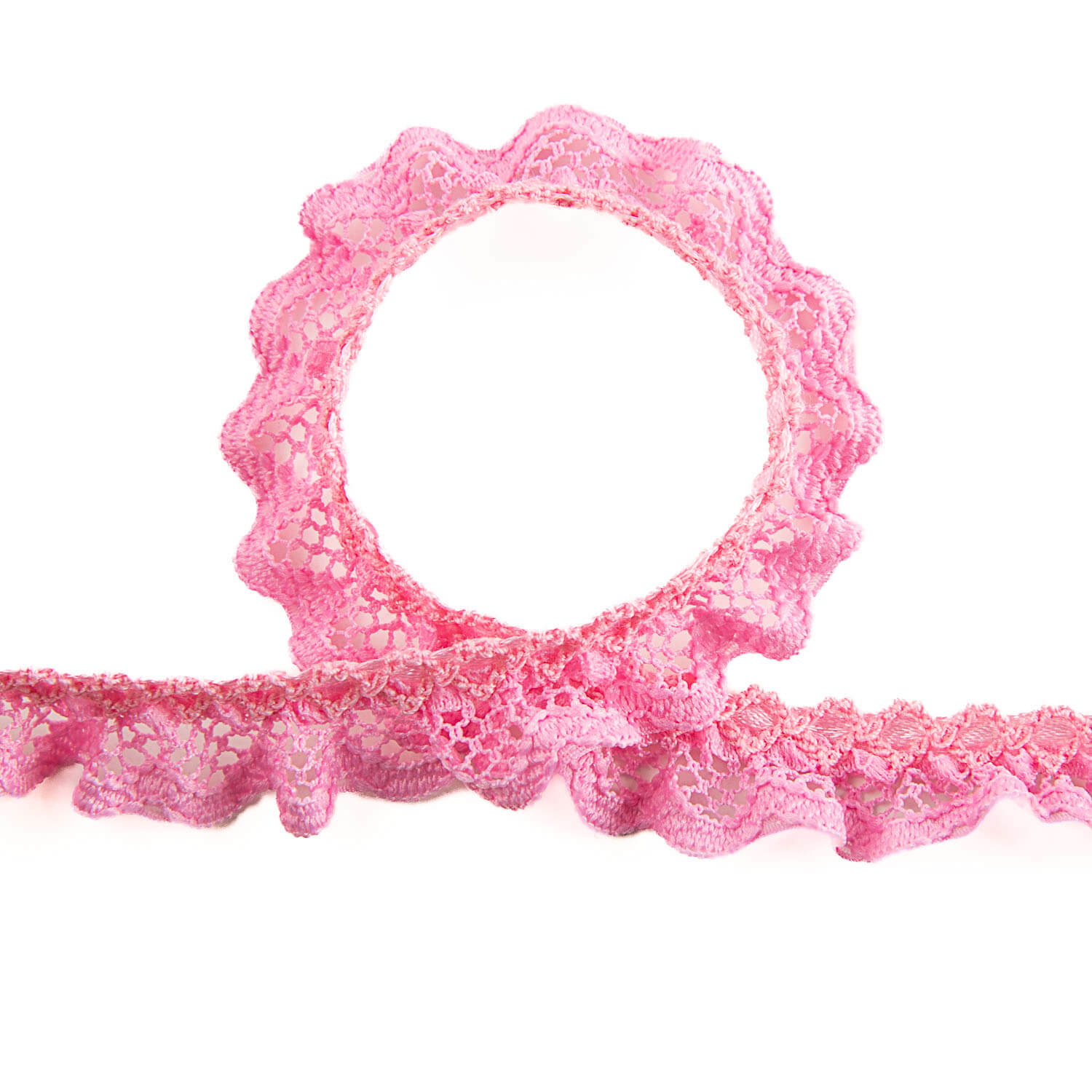 Bubblegum Rosa Spitze Streifen 15mm - Ribes y Casals