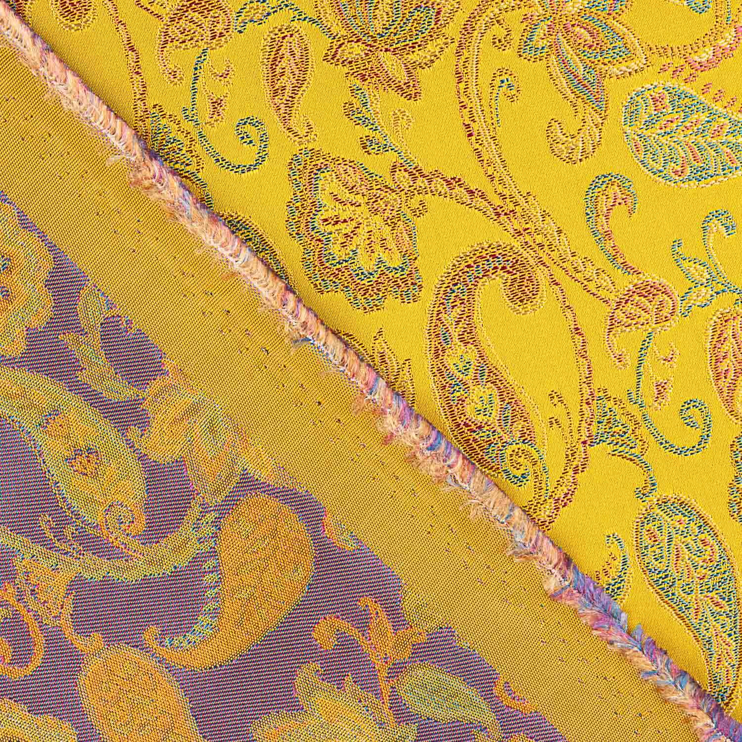 Jacquard Kaschmir Gelb - Ribes y Casals