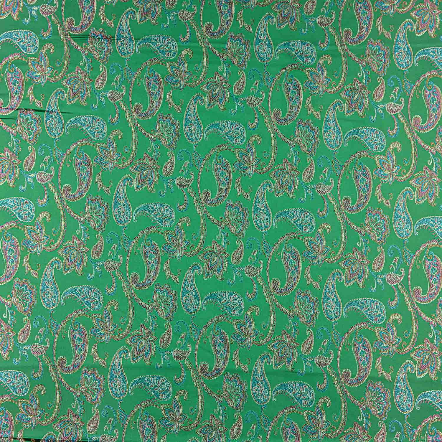 Jacquard Kaschmir Smaragdgrün - Ribes y Casals