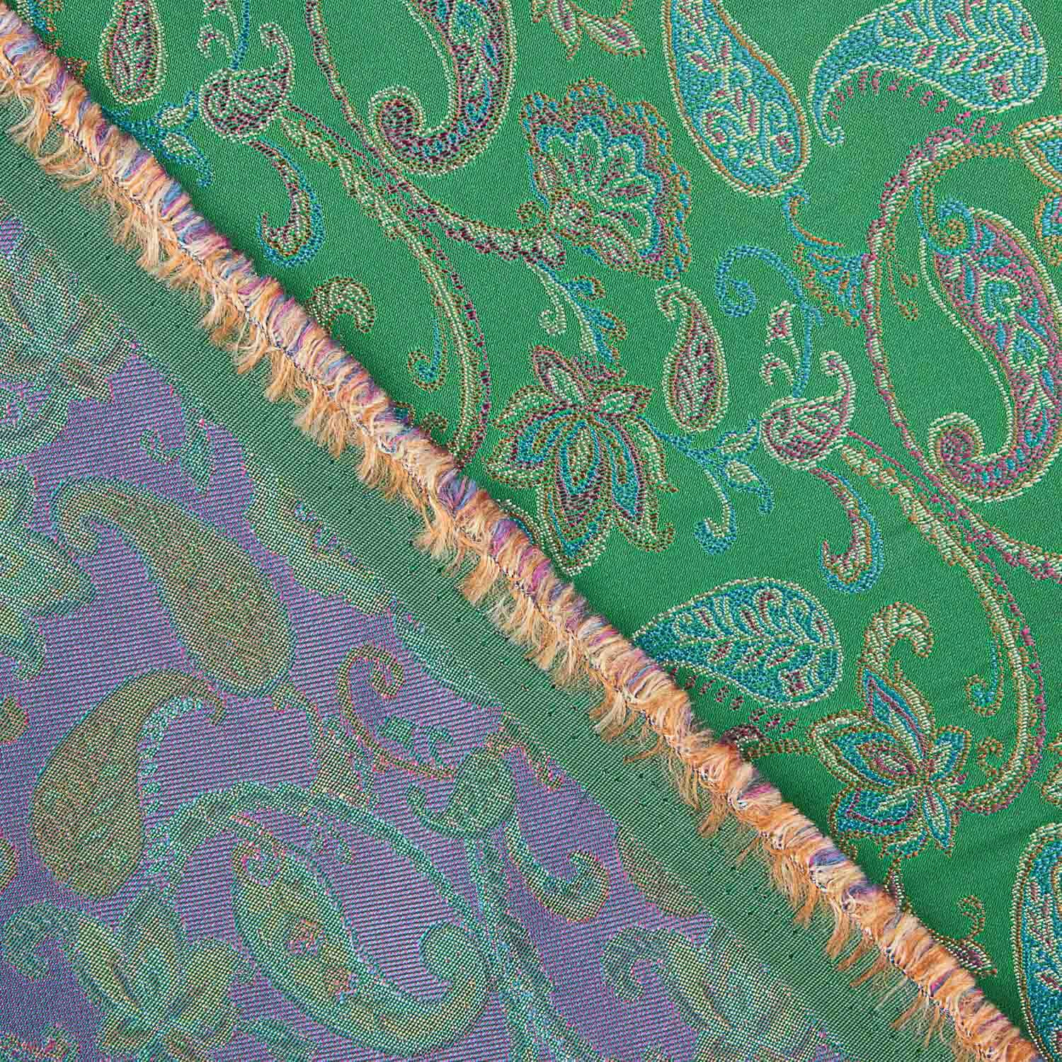Jacquard Kaschmir Smaragdgrün - Ribes y Casals