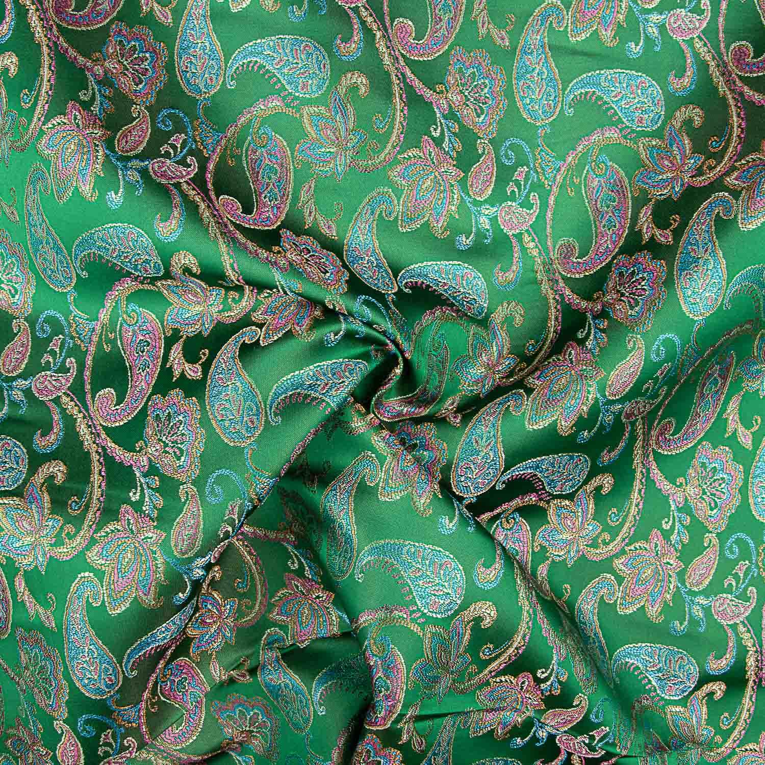 Jacquard Kaschmir Smaragdgrün - Ribes y Casals