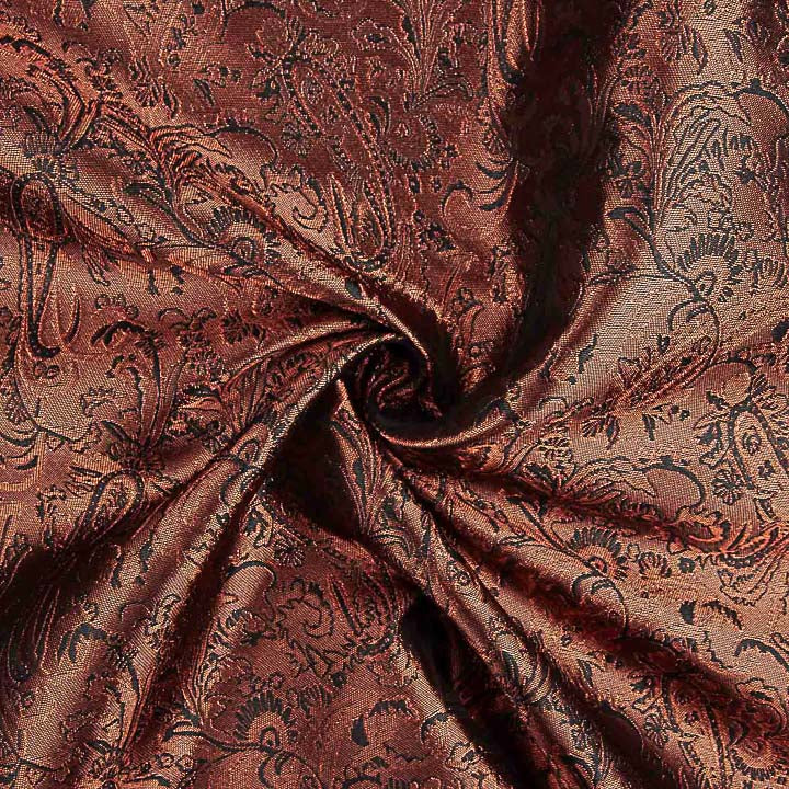 Kupfer-Jacquard mit Lurex Royal - Ribes y Casals