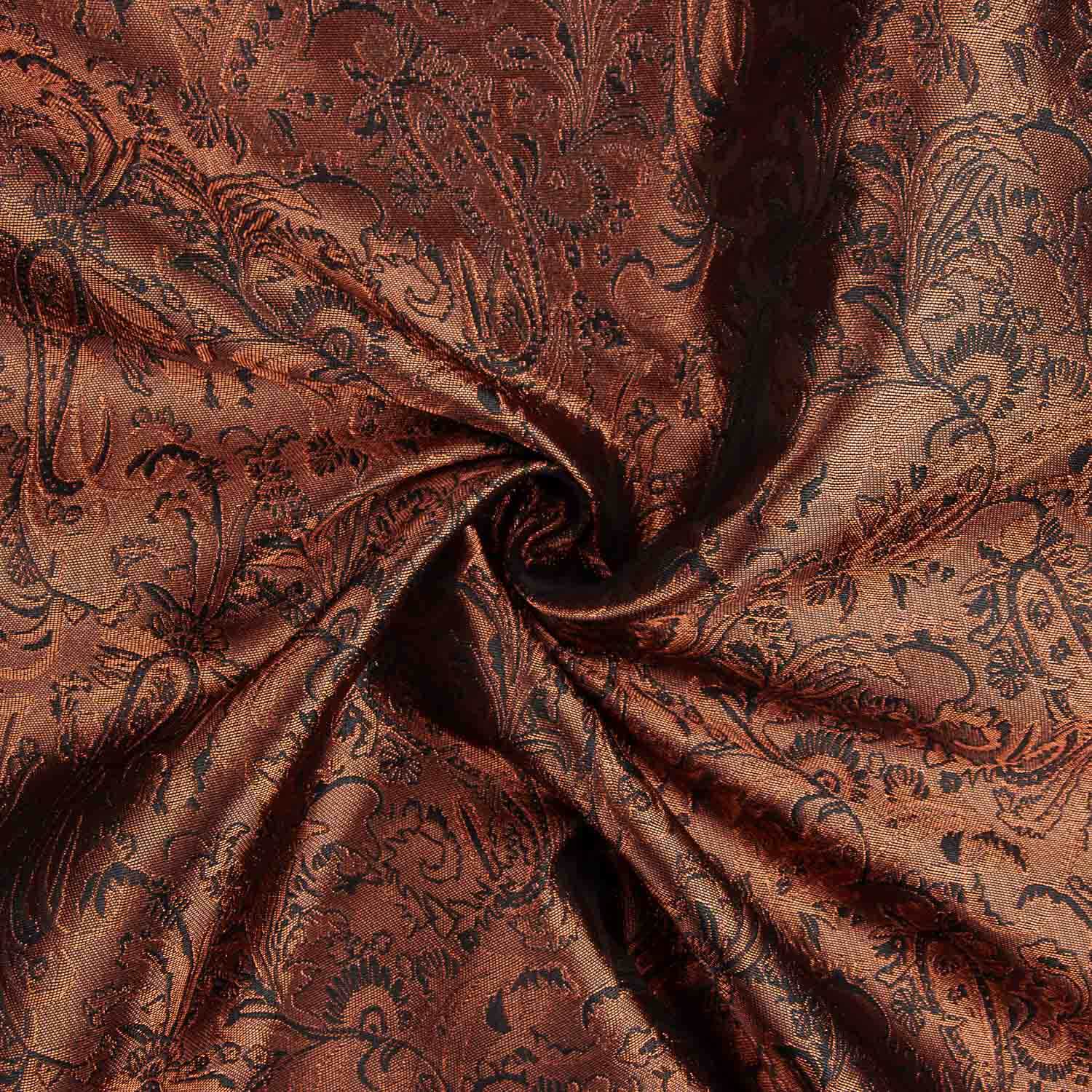 Kupfer-Jacquard mit Lurex Royal - Ribes y Casals