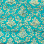 Türkisfarbener Jacquard mit goldenem Lurex - Ribes y Casals