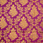 Violetter Jacquard mit goldenem Lurex - Ribes y Casals