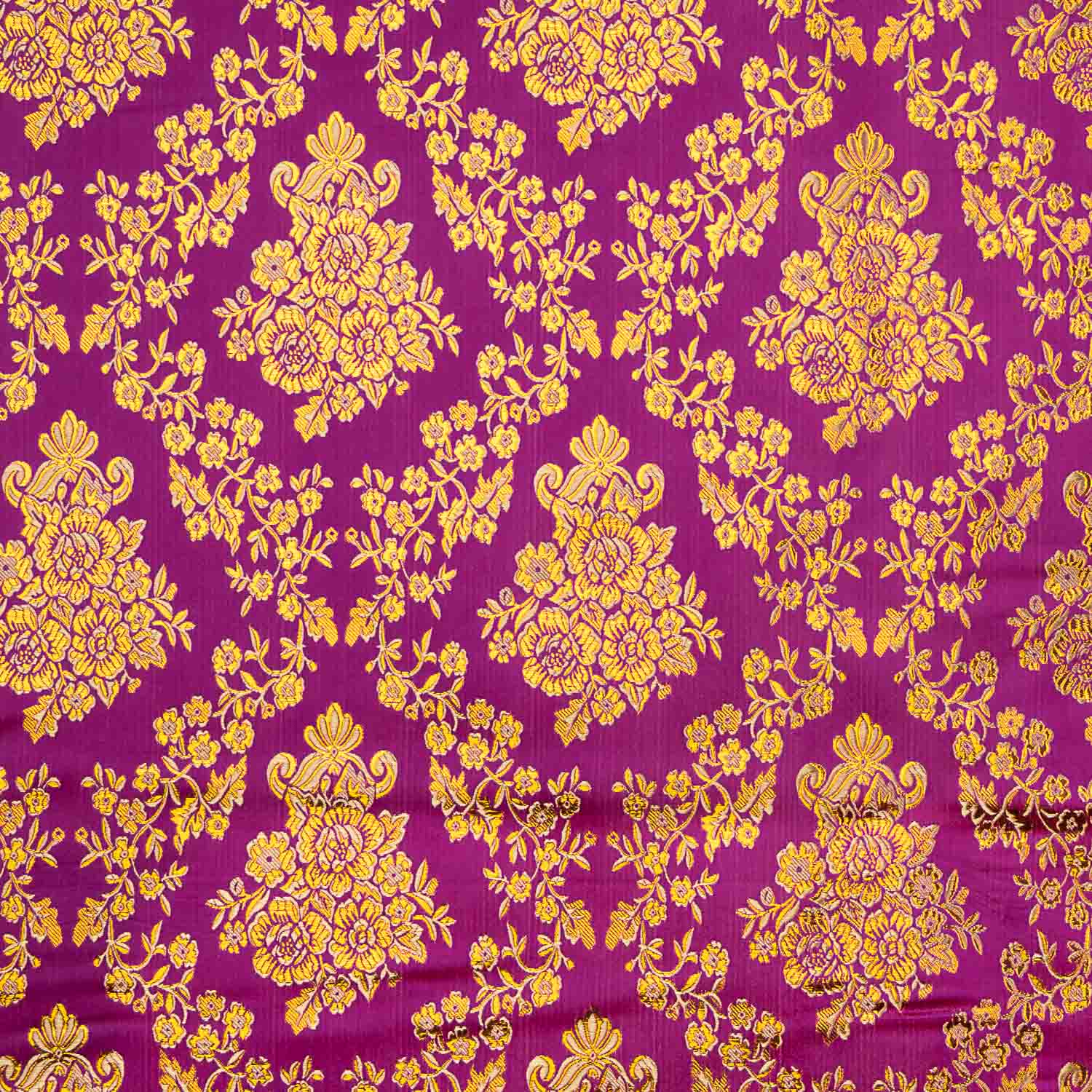 Violetter Jacquard mit goldenem Lurex - Ribes y Casals