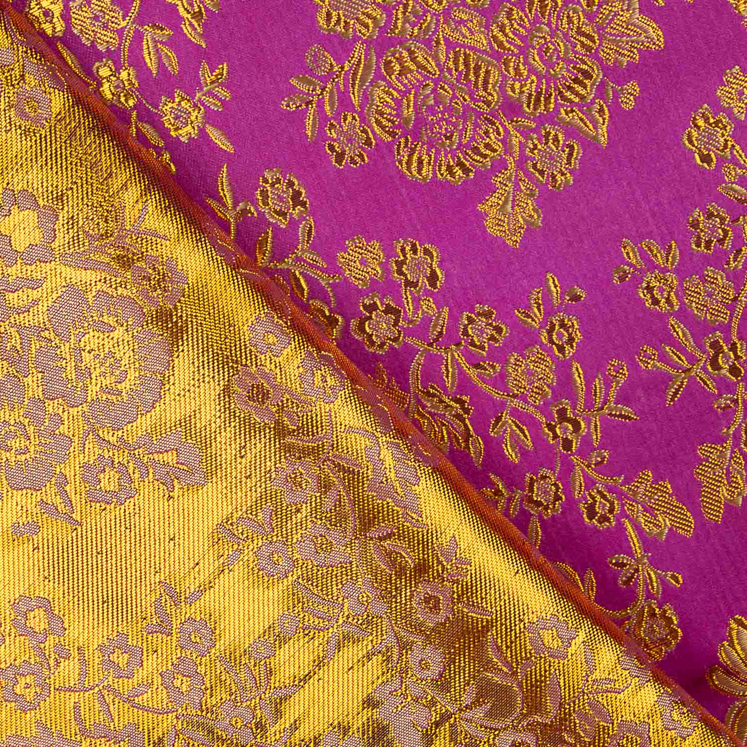 Violetter Jacquard mit goldenem Lurex - Ribes y Casals
