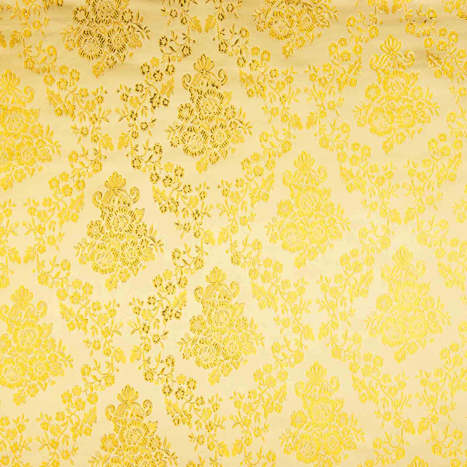 Gelber Jacquard mit goldenem Lurex - Ribes y Casals