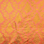 Lachsfarbener Jacquard mit goldenem Lurex - Ribes y Casals