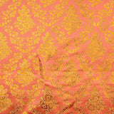 Lachsfarbener Jacquard mit goldenem Lurex - Ribes y Casals