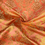 Lachsfarbener Jacquard mit goldenem Lurex - Ribes y Casals